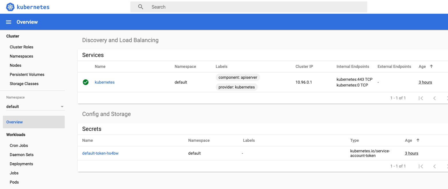 kubernetes-dashboard